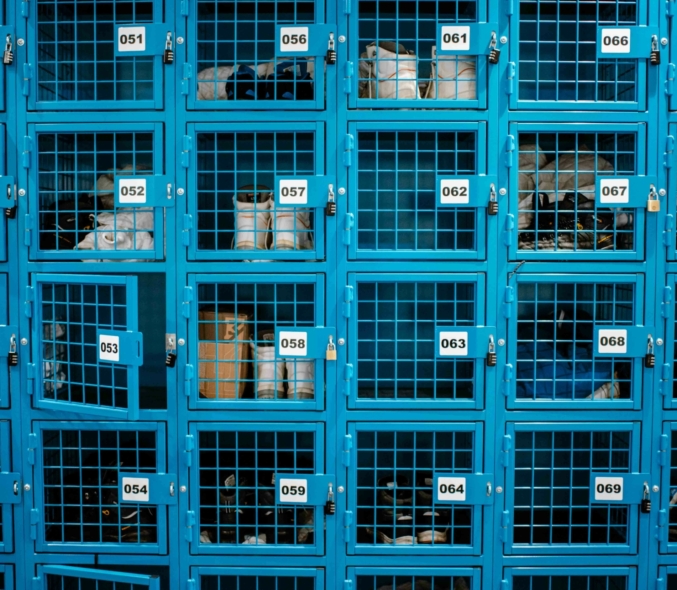 Gaaslockers personeels kluisjes personeelslockers